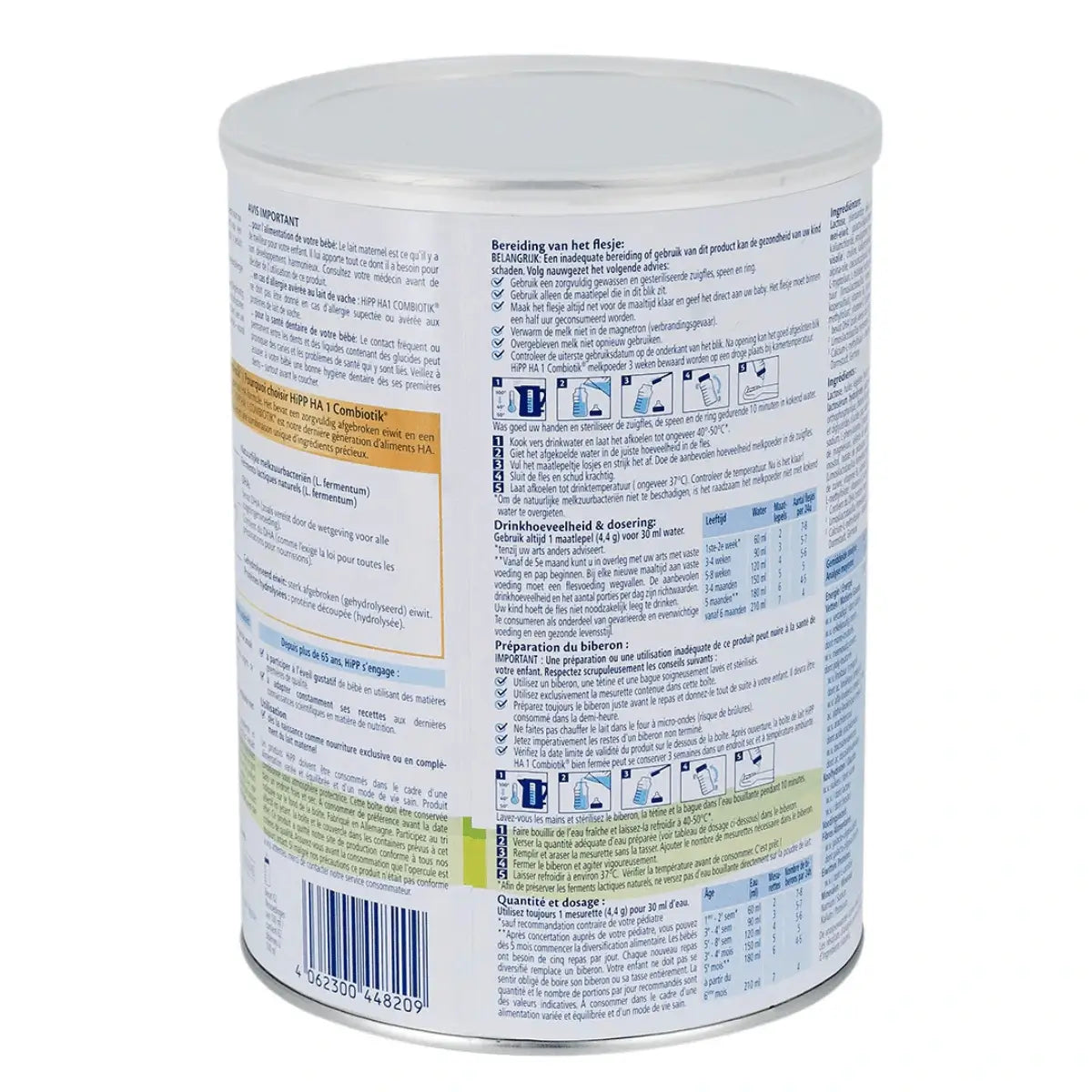 HiPP Dutch HA Combiotik Stage 1 preparation and feeding instructions