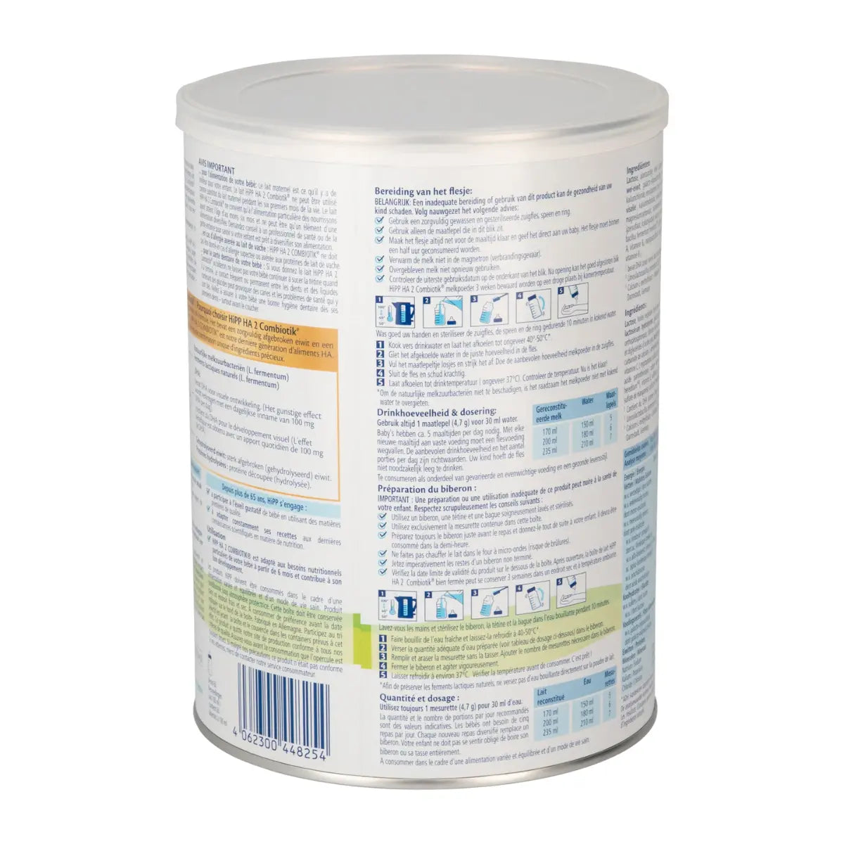 HiPP Dutch HA Combiotik Stage 2 preparation and feeding instructions