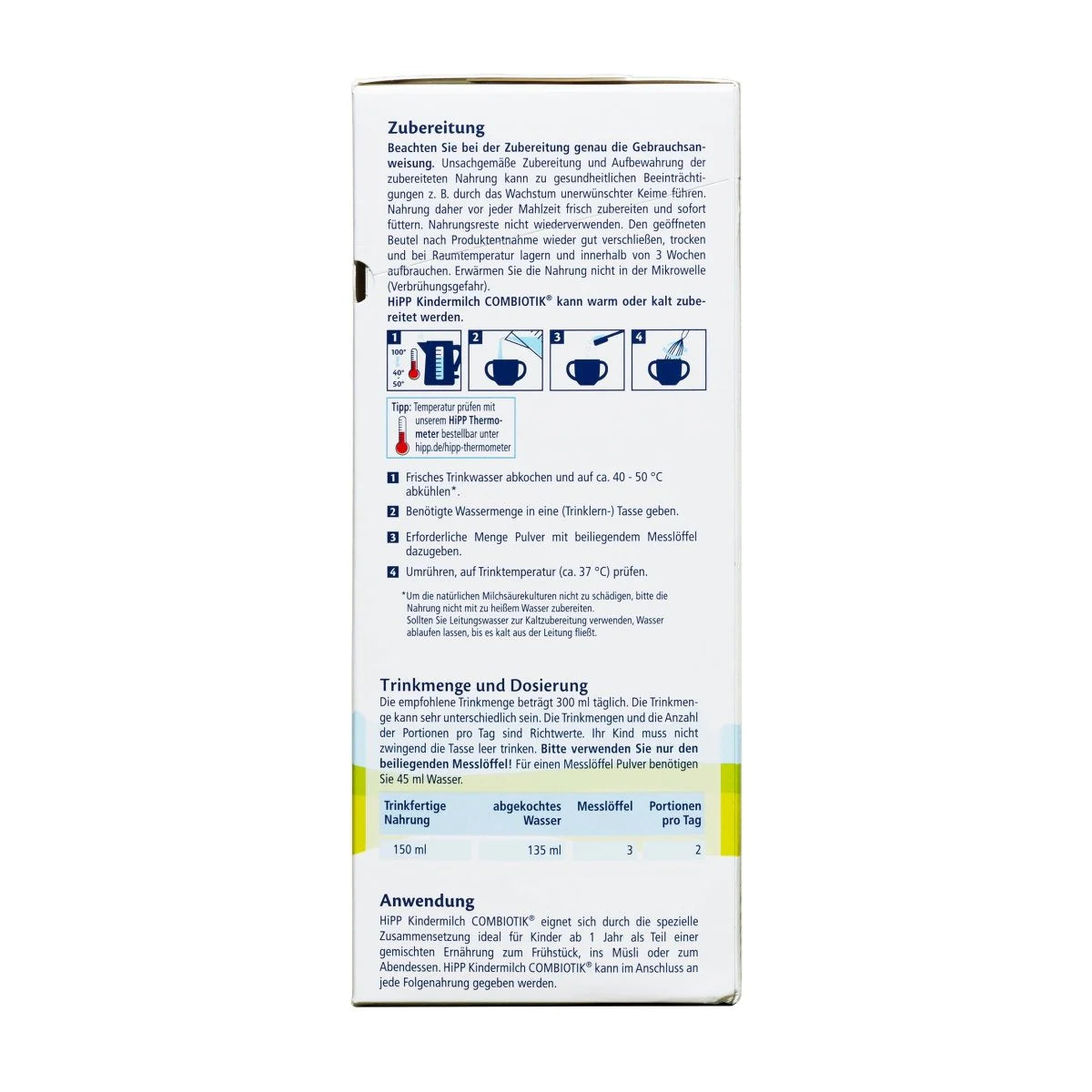 HiPP German 1+ Year Kindermilch Combiotic Baby Formula 600g