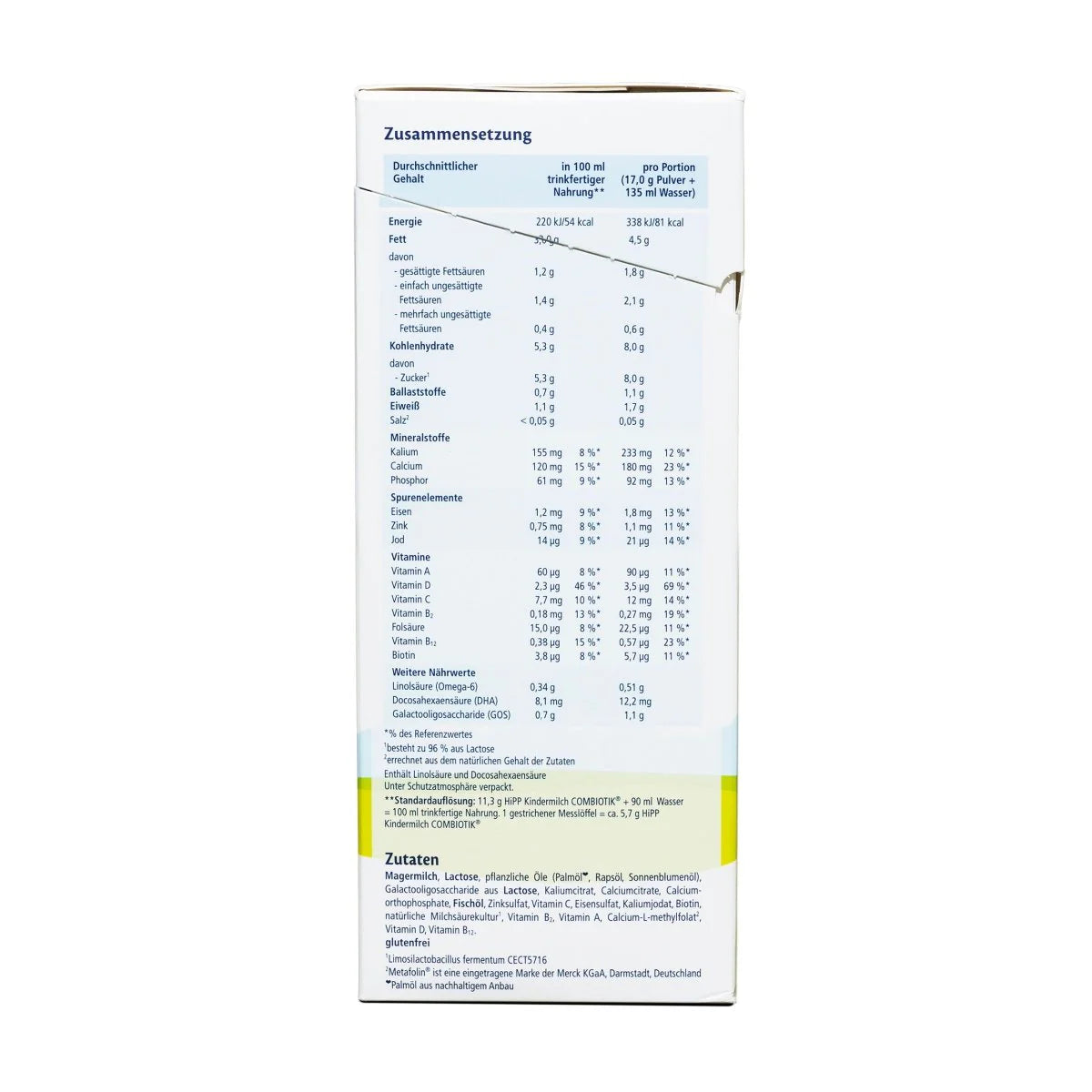 HiPP German 1+ Year Kindermilch Combiotic Baby Formula 600g