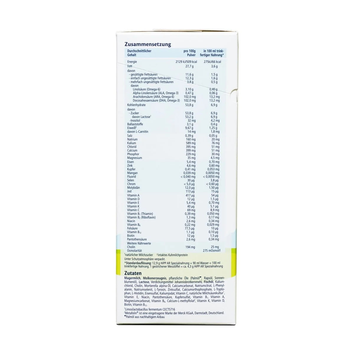 HiPP German Anti-Reflux (AR) Formula 600g