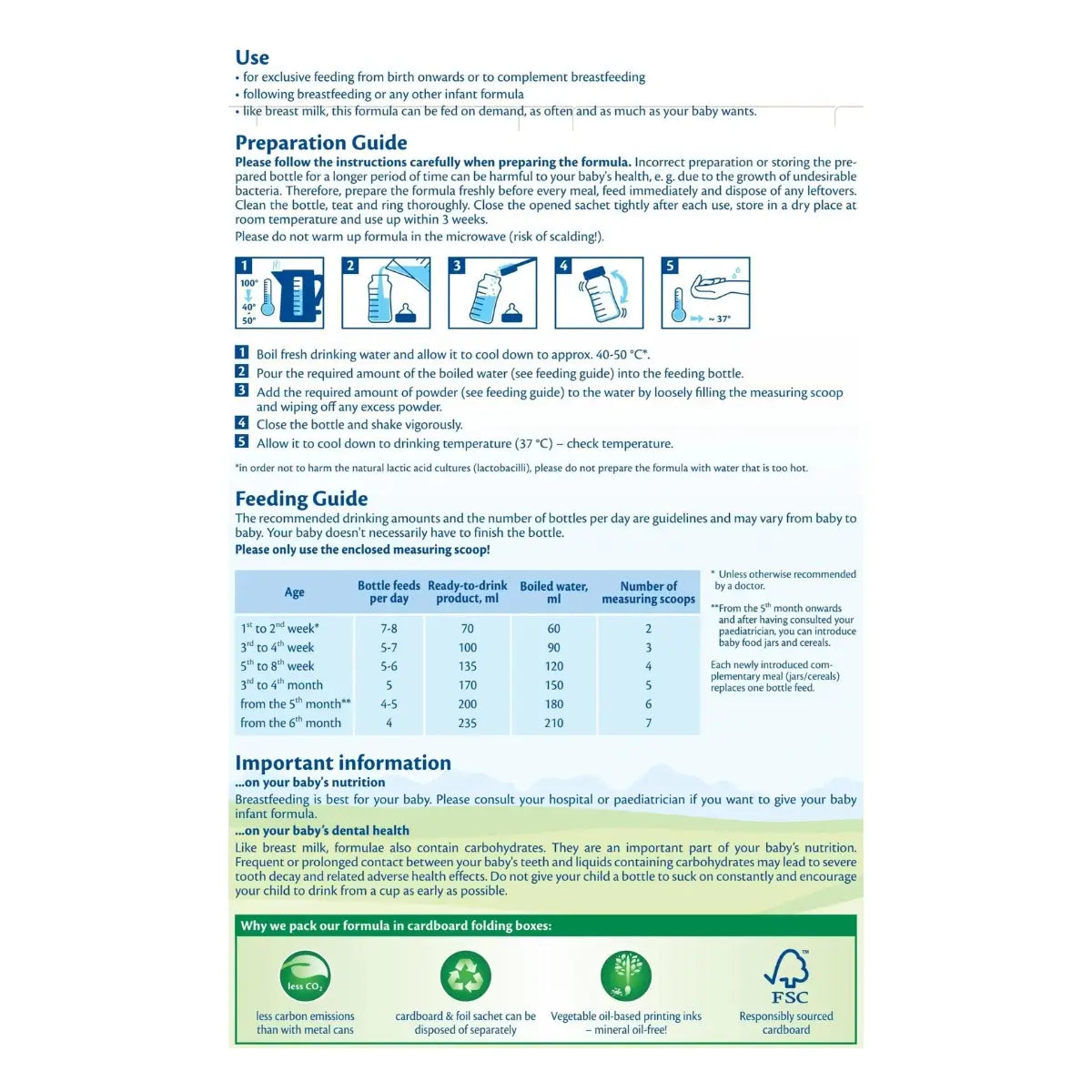 HiPP Stage 1 Organic Combiotic baby formula from birth preparation and feeding guide