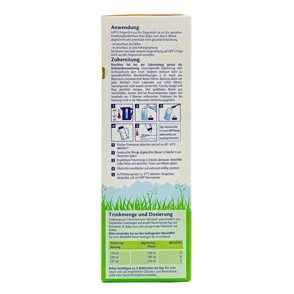 HiPP German - Stage 2 goat milk baby formula preparation and dosage instructions