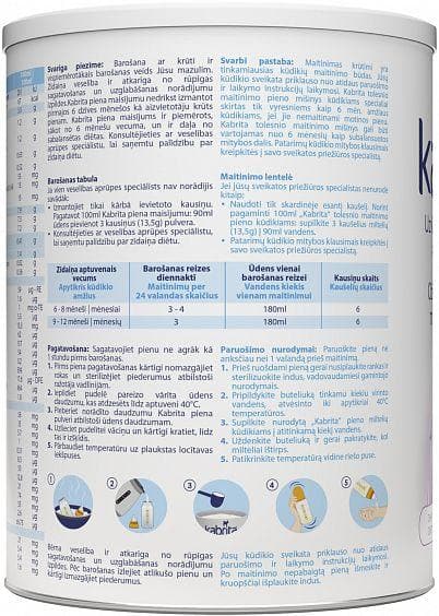 Kabrita Stage 2 Follow On Goat Milk Infant Formula 800 g