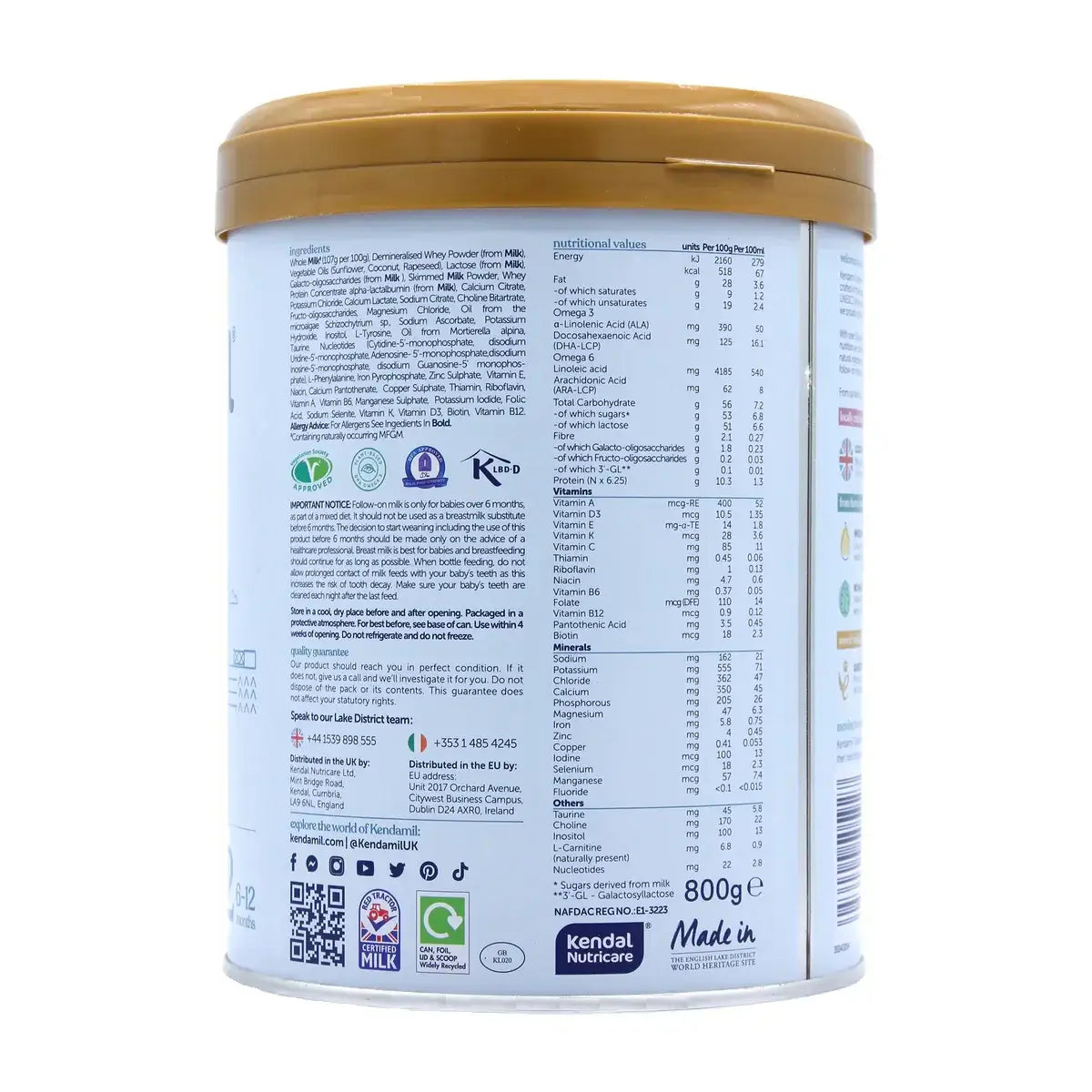 Kendamil Stage 2 Premium Baby Formula 800g